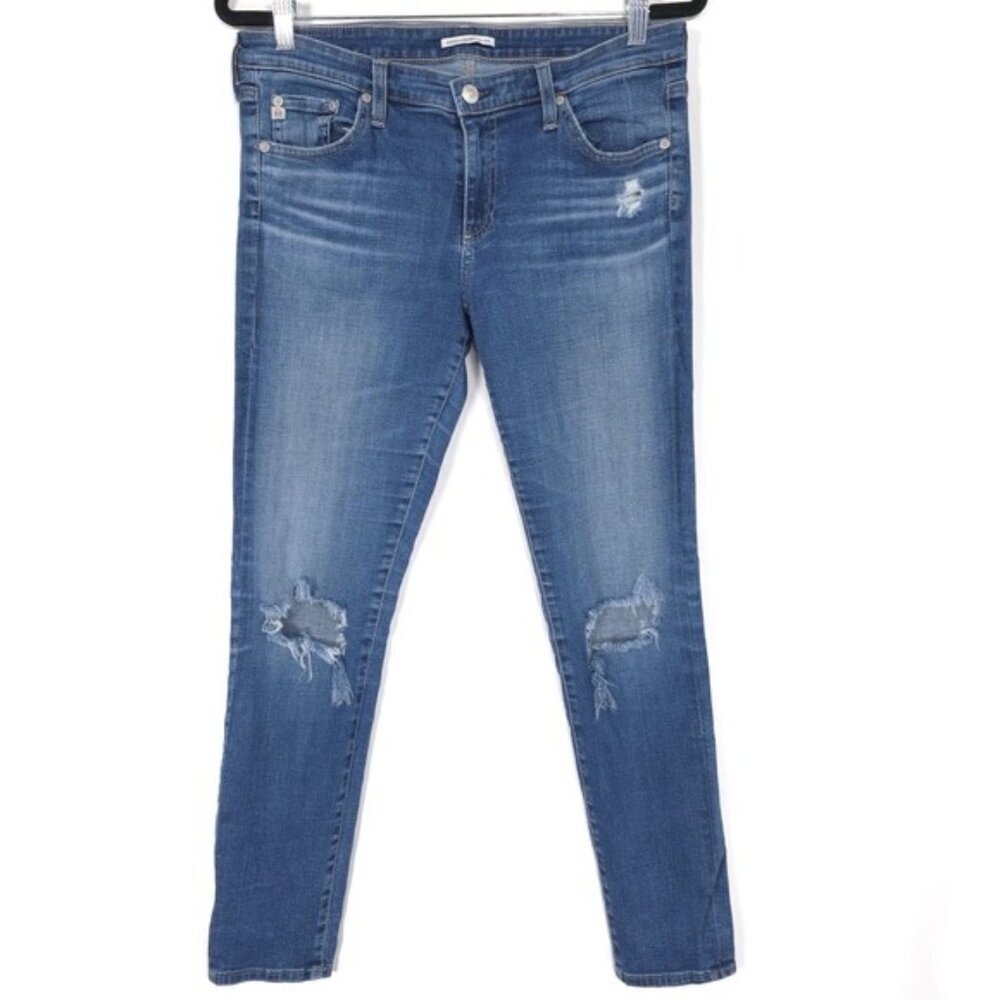 ALEXA CHUNG x AG Women's Jeans 31R Distressed Skinny USA‎ MADE REV1389-11Y-DRM
